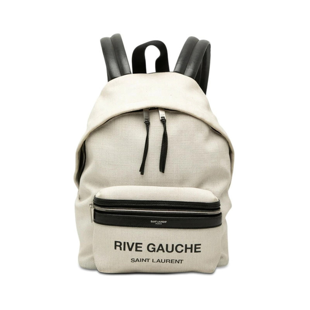 Saint Laurent Rive Gauche Backpack White Leather